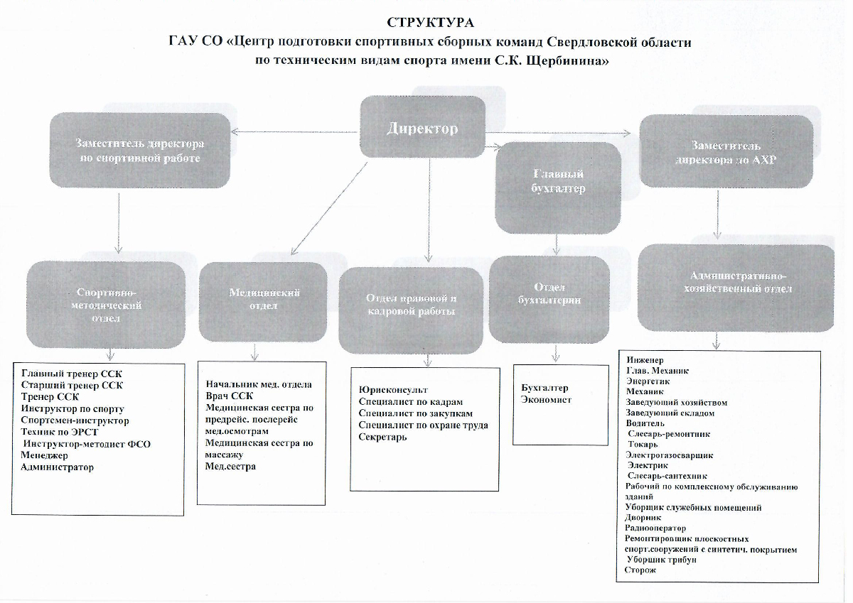 Структура ГАУ СО ЦТВС им.С.К. Щербинина 2025